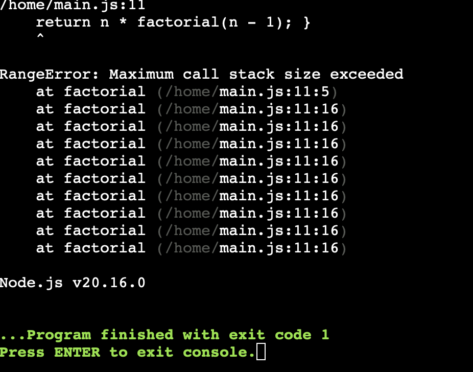 Recursion Javascript